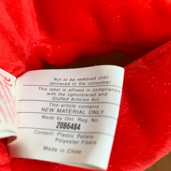 Ty (6) Vintage “Retired”Red (Pierre) Bear with Maple Leaf - Picture 8 of 9